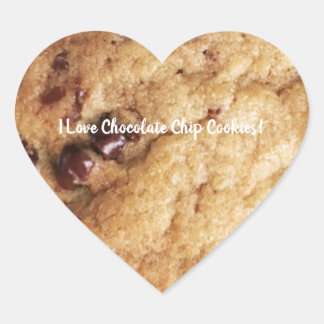 Pegatina En Forma De Corazón Texto personalizado de la cookie de chocolate