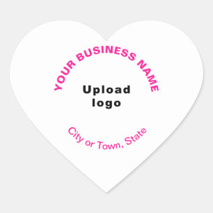 Pegatina En Forma De Corazón Textos sobre logotipos y marcas comerciales rosas 