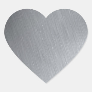 Pegatina En Forma De Corazón Textura del acero inoxidable con puntos