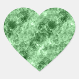 Pegatina En Forma De Corazón Textura verde oscuro en ruinas