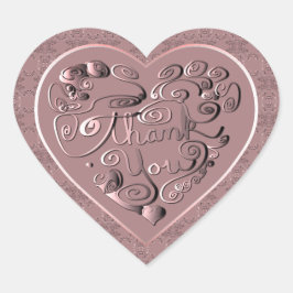 Pegatina En Forma De Corazón Thank You 