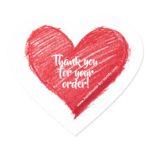 Thank You For Your Order, Custom Heart in Heart