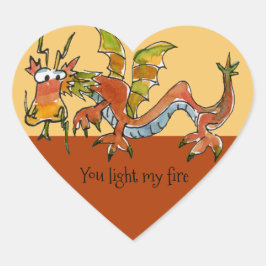Pegatina En Forma De Corazón Thar Be Dragons