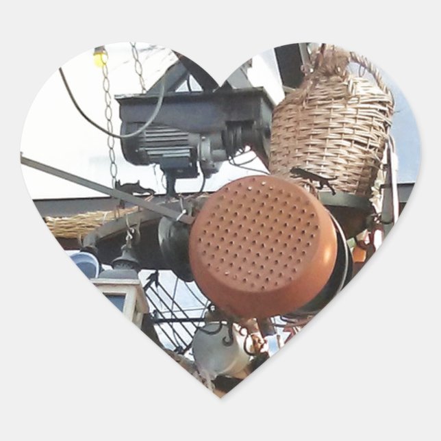 Pegatina En Forma De Corazón Tiempo de invierno (Anverso)