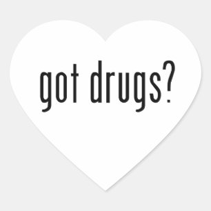 Pegatina En Forma De Corazón ¿Tienes drogas?