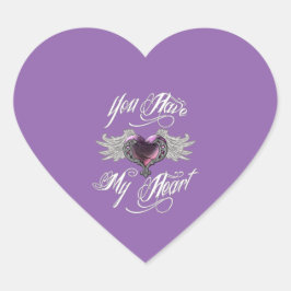 Pegatina En Forma De Corazón Tienes Mi Corazón Rosa