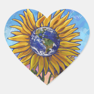 Pegatina En Forma De Corazón Tierra del Sol