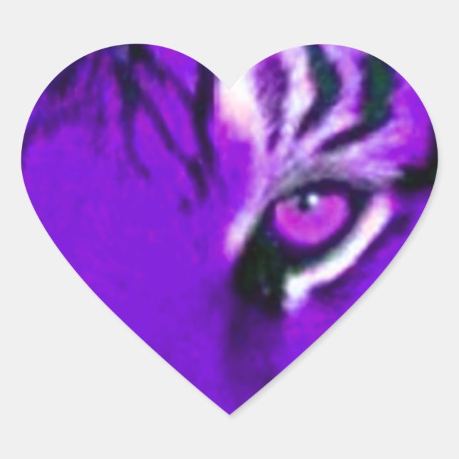 PEGATINA EN FORMA DE CORAZÓN TIGRE (Anverso)