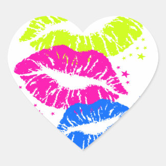 Pegatina En Forma De Corazón Tigre Corey 80's Lips & Stars