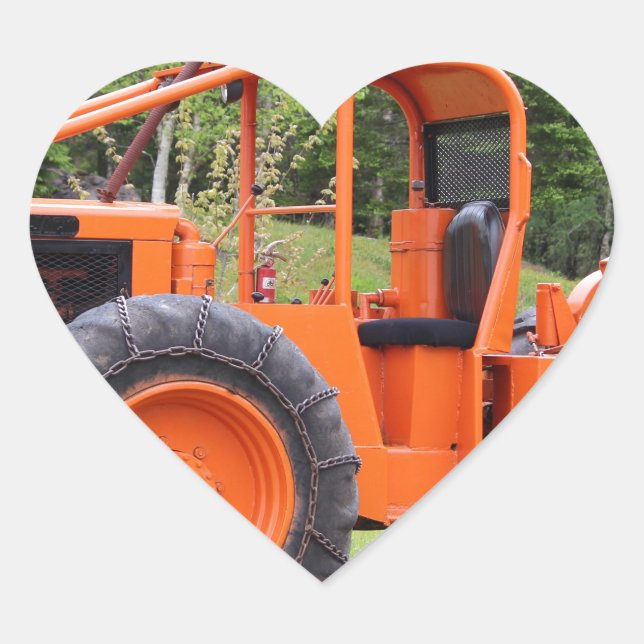 Pegatina En Forma De Corazón Timberjack Skidder (Anverso)