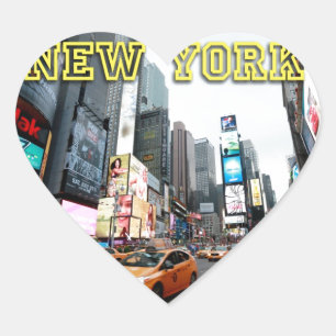 Pegatina En Forma De Corazón Times Square New York City USA