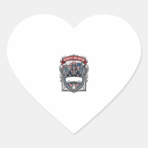 Pegatina En Forma De Corazón Tío Sam Patriótico Esqueleto Patriota Oscuro Esque