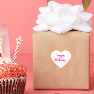 Pegatina En Forma De Corazón Tipografía de cumpleaños caliente