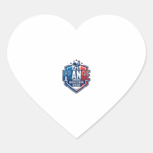 Pegatina En Forma De Corazón Tipografía de país audaz fútbol Francia 2026