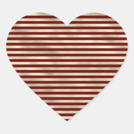 Pegatina En Forma De Corazón Tiras Glam Gold Red Holiday