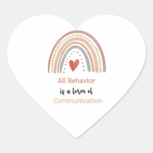 Pegatina En Forma De Corazón Todo comportamiento forma de comunicación Autismo 