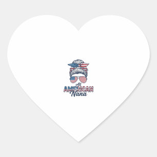 Pegatina En Forma De Corazón Todo diseño vectorial de Nana Patriótica Americana