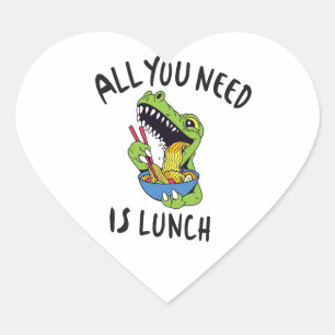 Pegatina En Forma De Corazón Todo lo que necesitas es comer.
