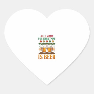 Pegatina En Forma De Corazón Todo lo que Quieren las Navidades son Tazas de Bri