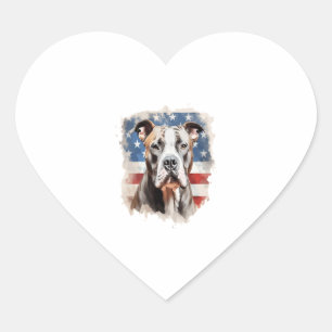 PEGATINA EN FORMA DE CORAZÓN TODOS LOS PERROS AMERICANOS