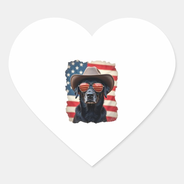 PEGATINA EN FORMA DE CORAZÓN TODOS LOS PERROS AMERICANOS (3) (Anverso)