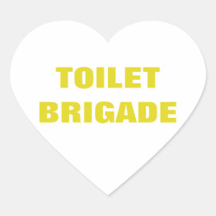 PEGATINA EN FORMA DE CORAZÓN TOILET BRIGADE
