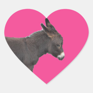 Pegatina En Forma De Corazón Tono de burro de chocolate