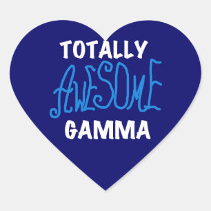 Pegatina En Forma De Corazón Toques y regalos de gamma azul totalmente asombros