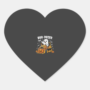 Pegatina En Forma De Corazón Toro Dozer Fantasma de Halloween_1