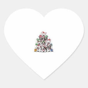 Pegatina En Forma De Corazón Toro francés de árbol de Navidad Bulldoges frances