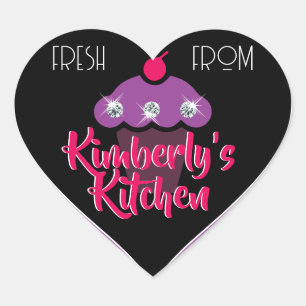 Pegatina En Forma De Corazón Torta Diamante de imitación de Purpurina elegante 