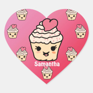 Pegatina En Forma De Corazón Torta minimalista con corazón   Amor