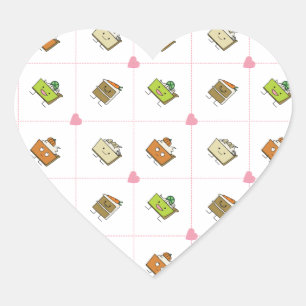 Pegatina En Forma De Corazón Tortas y empanadas felices