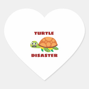 Pegatina En Forma De Corazón Tortuga Desastre Tortuga Castigo