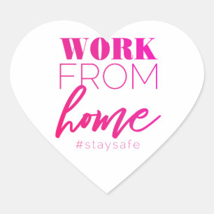 Pegatina En Forma De Corazón Trabajo desde casa