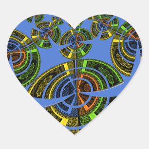 Pegatina En Forma De Corazón Tradición azul