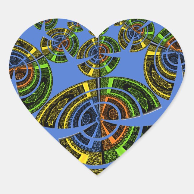 Pegatina En Forma De Corazón Tradición azul (Anverso)