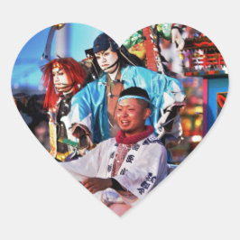 Pegatina En Forma De Corazón Tradición del Festival de Japón