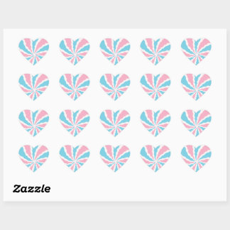 Pegatina En Forma De Corazón Trans swirl sticker sheet