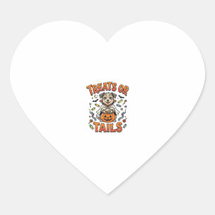 Pegatina En Forma De Corazón Travesuras de dulces para perros de Halloween