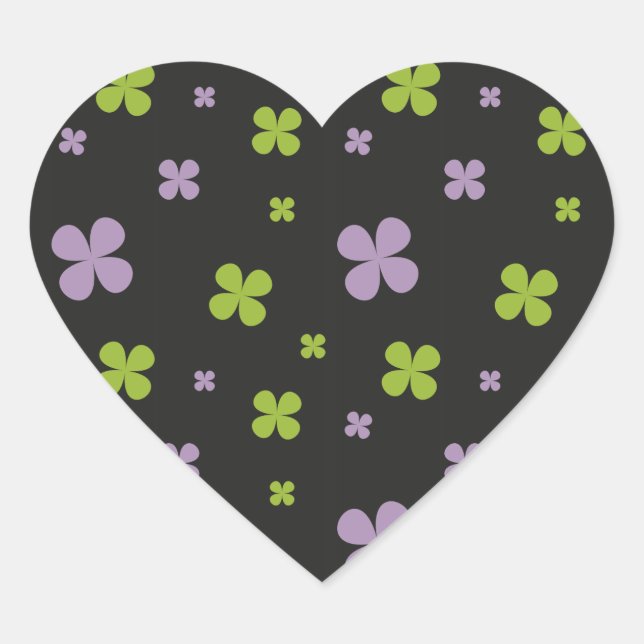 Pegatina En Forma De Corazón Trébol (Anverso)