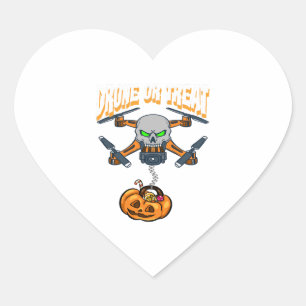 Pegatina En Forma De Corazón Trick O Regalo De Traje De Vestido De Drones Pilot