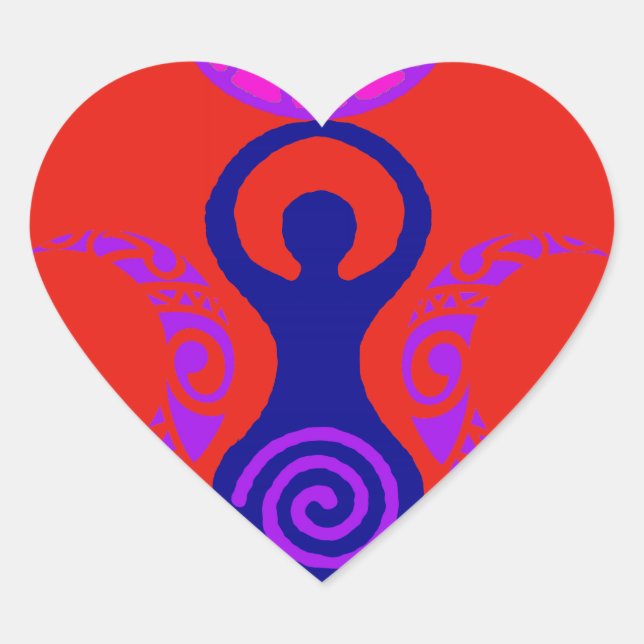 Pegatina En Forma De Corazón Triple Diosa (Anverso)