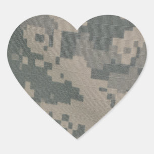 Pegatina En Forma De Corazón Tropas de Camuflaje de Patrón Acu Arte Digital Paz