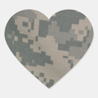 Pegatina En Forma De Corazón Tropas de Camuflaje de Patrón Acu Arte Digital Paz
