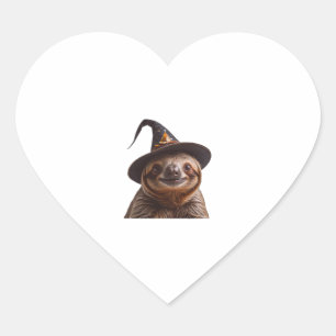 Pegatina En Forma De Corazón Truco de Halloween con eslogan de bruja o trompki 