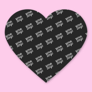 Pegatina En Forma De Corazón Tu Logotipo Patrón Repetitivo Moderno