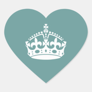 Pegatina En Forma De Corazón Tudor Crown Boda