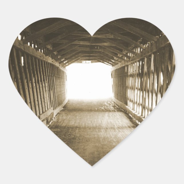 Pegatina En Forma De Corazón Túnel de luz (Anverso)