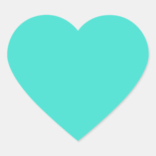 Pegatina En Forma De Corazón Turquesa